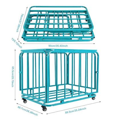 Folding Sports Equipment Organizer Storage Basket with Wheels and Lid Mobile Football Storage Basket for Garage Kindergarten