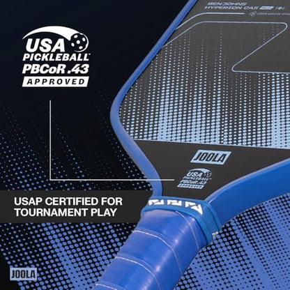 JOOLA Ben Johns CAS 16mm Carbon Fiber Pickleball Paddle - CAS Surface Tech - Control & Power Paddle - USAP Approved - Aero Curve - Feel-Tec Pure Grip - NFC Chip - color: Azure Blue, size: Hyperion