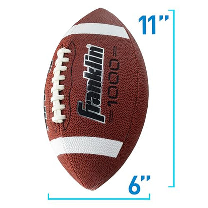 Franklin Sports Youth + Adult Footballs - Extra Grip 1000 Official Size, Junior + Pee Wee Kids - 1 + 12 Packs