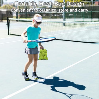 Durable High Elastic Tennis Balls Advanced Training Balls Thickened Balls with Mesh Bag for Transport Beginner Exercise Ball