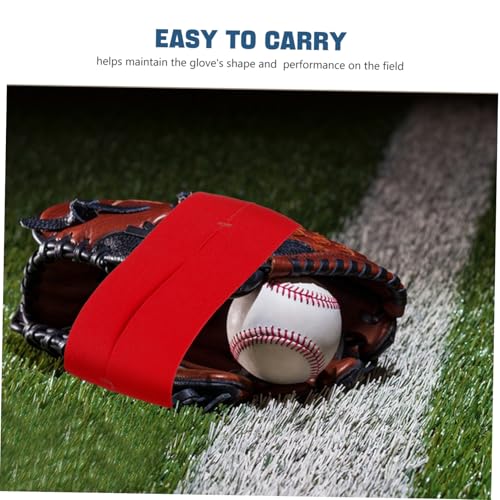 DECHOUS Glove Wrap Band for Softball Baseball Strap to Keep Pocket Formed Fit Durable Material Red Color for