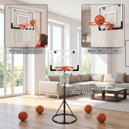 4 Pcs Small Replacement Net for Mini Basketball Hoop Mini Basketball Net Replacement Heavy-Duty Little Small Basketball-Nets 8"-10.25" Hoop for Doors and Walls(White)