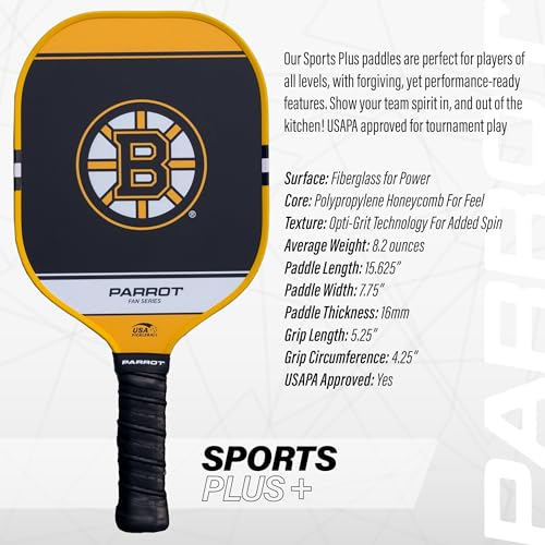 Parrot Paddles NHL Boston Bruins Clear Top Case Paddle Set