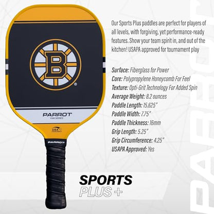 Parrot Paddles NHL Boston Bruins Clear Top Case Paddle Set