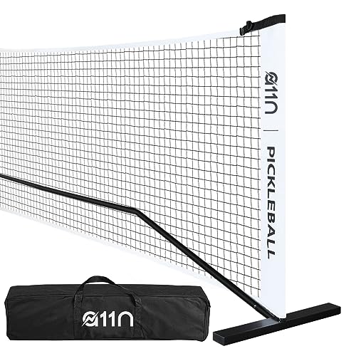 A11N SPORTS Designed for All Weather Conditions with Steady Metal Frame and Strong PE Net, Regulation Size Net with Carrying Bag- 22’ Wide x 36” Tall, Indoor/Outdoor Use - color: White