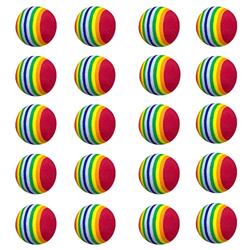 Scott Edward Air Golf Practice Balls, Bright Multicolor and Lightweight Sponge Ball, 20 Pieces, Golf Training Indoor and Outdoor, for Backyard Hitting Mat, Soft - color: Red