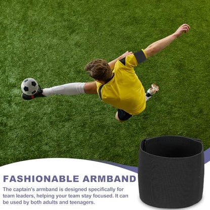 Soccer Captain Armband, Elastic Wrist Arm Bands Adjustable Player Team Leader Anti-Slip Badge Sports Accessories-Fit - color: Classic Color