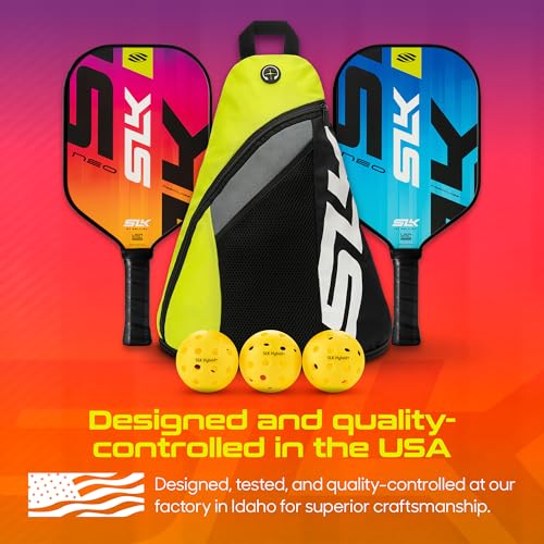 Selkirk Sport SLK Pickleball Paddles Set of 2 | Designed in The USA | Choose The SLK Neo Graphite, SLK Neo Fiberglass Pickleball Set or SLK Atlas Pickleball Bundle - color: Red & Blue | Neo Fiberglass