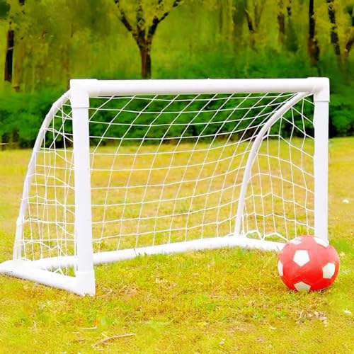 KATARUS Soccer Goal 12x6FT/10x6.5FT/8x6FT/8x5FT/6x4FT Outdoor Soccer Net Goals for Backyard with Weatherproof UPVC Frame & Ground Stakes Portable PVC Soccer Goal Post for Adults & Youth Training