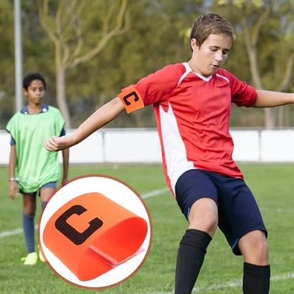Toyvian Soccer Captain Armband, Adjustable Football Wristband with Anti-Slip Texture Lightweight Polyester Sports Player Band for Youth and Adult Team