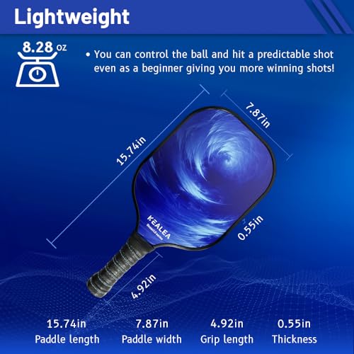 Pickleball Paddle Durable Outdoor Sports Gifts Built in Fiberglass Surface Pickleball