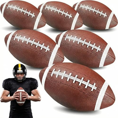 Chivao 6 Pieces Mini Football Inflatable Playground Balls for Kids Junior Outdoor Indoor Family Games Football Lovers Gifts Birthday Favors