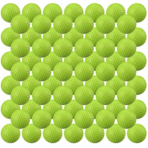 Junkin 80 Pcs Foam Golf Balls Practice Balls Realistic Feel and Flight Sport Training for Indoor or Outdoor Backyard Golf Training - color: Green