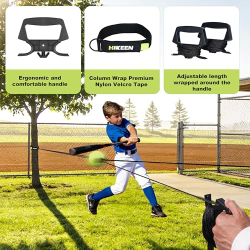 Hikeen Baseball Batting Trainer,Hitting Practice Equipment with 20m Rope,Outdoor Level Rebound Swing Trainer for All Age