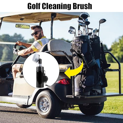 7.5-Inch Golf Club Brush with Water-Spray Bottle (4oz) – Leak-Proof Golf Cleaner with Retainer Clip | Golf Accessories for Men, Best Golf Gifts for Men