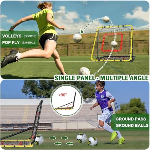 BaseGoal Baseball and Softball Rebounder Net,Baseball Rebounder,Volleyball Rebounder,Pitch Back Net,Multi-Sport Training Rebound Screen,with Pitching Target,Easy Adjustable Angles