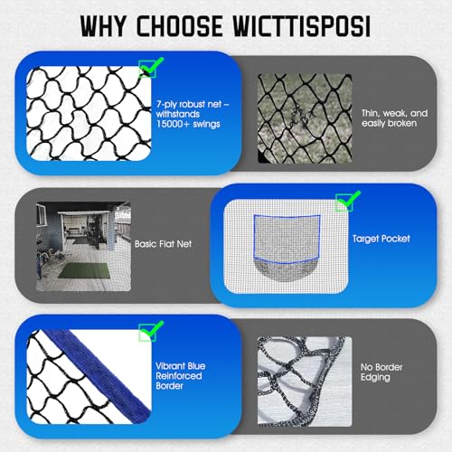 Golf Net with Target Pocket, 20ft/15ft/10ft Golf Practice Net, Heavy-Duty Multi Sports Netting Barrier, Golf Hitting Net for Golfer Garages Backyard Driving Swing Chipping, Indoor Outdoor Use - size: 20ftx10ft