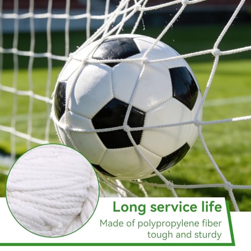 Soccer Net, Soccer Goal Replacement Net for 24x8ft, 12x6ft, 8x6ft and 6x4ft, Football Goal Post Netting, Adults and Youth Soccers Practice 5 Size Ball - size: 12X6FT