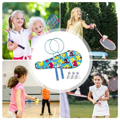 Sports Badminton Racket,1 Pair Professional Lightweight Playing Racquet - Outdoor Recreation Accessories, with Carrying Bag and 3 Badminton Shuttlecocks - color: Blue Gives Away 3 Balls + Ball Bag