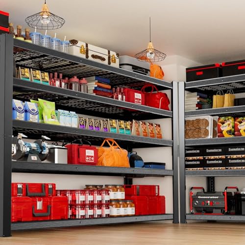 Heavy Duty Garage Shelving,5-Tier Storage Shelves(84" Hx24 Dx55 W),3050LBS Capacity Industrial Shelving Units and Storage,Adjustable Shelving Unit for Garage,Warehouse,Basement - size: 55x24x84