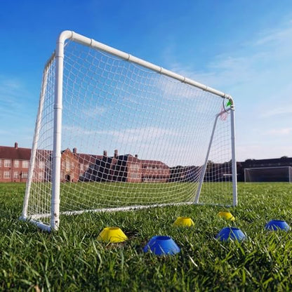 Soccer Goal for Backyard, 8x6,12x6,16x7 FT Rust-Proof Reinforced Metal Soccer Goals with PE Soccer Net, Target Net & Training Cones, Outdoor Soccer Net for Kids, Youth Training or Team Games