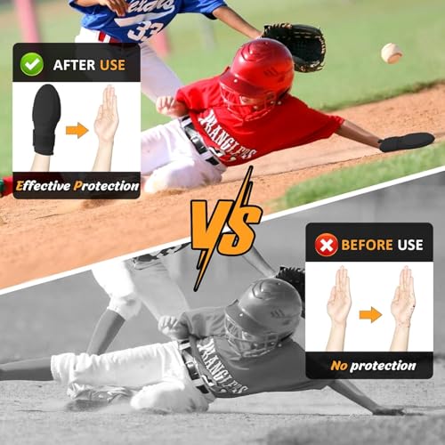 Baseball Sliding Mitt, Youth Sliding Glove Hand Guard for Baserunning, Ambidextrous Left or Right, Neoprene with Aluminum Reinforcement and Padded Palm, for Baseball and Softball
