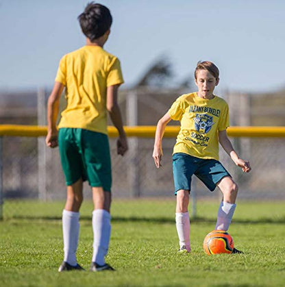 Senda Amador Training Soccer Ball, Fair Trade Certified - color: Yellow and Blue, size: Size 5 (Ages 13 & Up)
