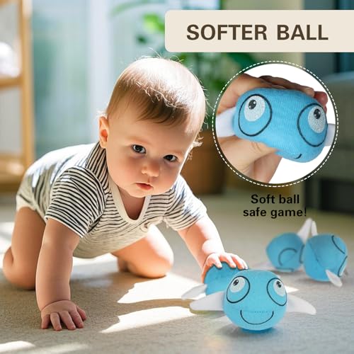 Waterproof Toss and Catch Ball Set, Shark Toss and Catch Game with 2 Catch Paddles & 2 Soft Water Balls, Outdoor Toy for Pool, Beach, Backyard & Bath, for Kids Ages 3-8
