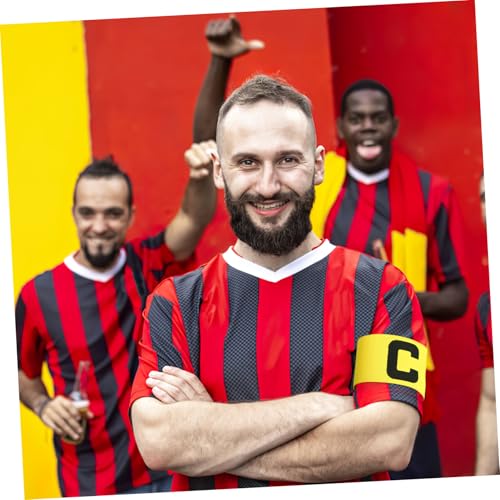 Soccer Captain Armband - Adjustable Captain Bands for Youth, Kids & Adult Players, Team Sports Arm Band for Football, Yellow