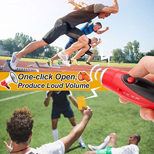 Electronic Whistle, Battery Operated Whistle Adjustable 3 Different Loud Whistle Sounds with Lanyard Handheld Electronic Whistles for Referees Volleyball Coaches Teacher, Soccer Sports Whistle - color: red