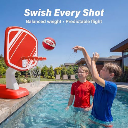 GoSports Water Basketballs 2 Pack - Choose Between Size 3 and Size 6, Great for Swimming Pool Basketball Hoops - style: Red Size 3 (7" D)