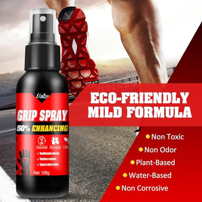 Grip Spray - Basketball Shoes Soles Traction Enhancer, Multipurpose Anti-Slip Spray for Basketball, Football, Baseball, Golf, Various Rackets, Pole Dancing - Stop Sweat, Non-Stick, Boost Control