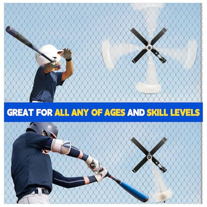 Auto-Reset Baseball Swing Trainer - Portable Hitting Trainer with Tethered Ball for Fence Mounting | Perfect for Baseball & Softball Hitting,Swing,Batting Practice Equipment For Beginners & Pro