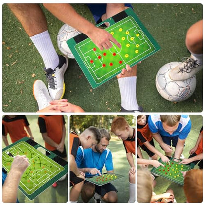 Desoto Dry Erase Double-Sided Premium Coaches Clipboard, Tactical Magnetic Board Kit, Magnetic Coaching Board, Coaches Gift for Coaches(Soccer, Football, Basketball, Baseball) - style: Soccer