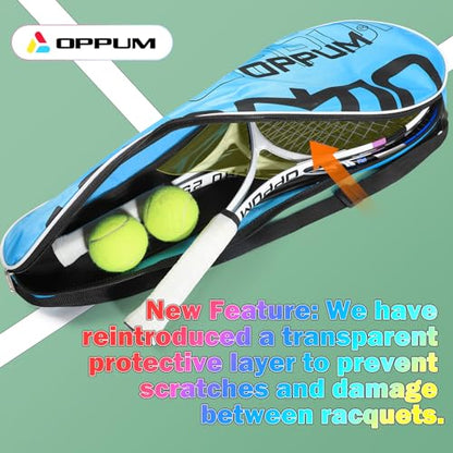 2-Pack Kids Tennis Racket Set, 16 21 23 25 Inch Junior Racquets for Boys Girls, Lightweight Aluminum Starter Kit with Shoulder Bag and 2 Balls - color: 25 inch-2pcs New(Purple+Blue)