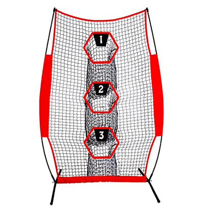 Football Throwing Net ： Quarterback Target for Passing Accuracy Training - Quick Setup Practice Net with Stable Frame & Carry Bag for Backyard or Field Use