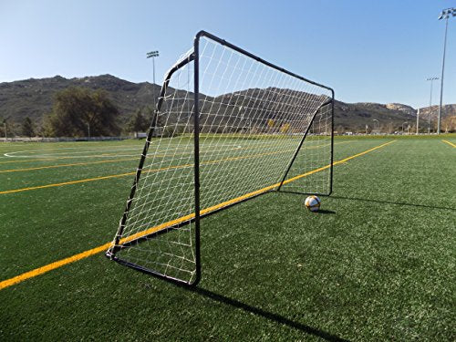 12 x 6 Ft. Powder Coated Galvanized Steel Soccer Goal w/Net. 12x6 Foot AYSO Regulation Size Portable Training Aid. Ultimate Backyard Goal, All Weather, One Year Warranty. New - color: Black, size: 12x6