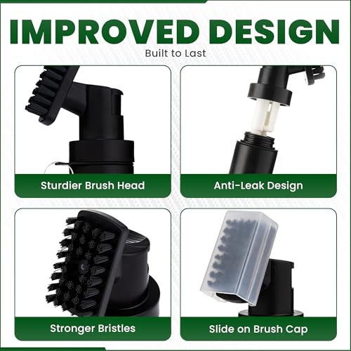Golf Club Cleaner Brush with Water Spray - Heavy Duty Golf Brush and Groove Cleaner with Retractable Clip and 150ml Water Capacity - Multi Use Groove Cleaning Tool for Clubs, Balls & Golf Accessories