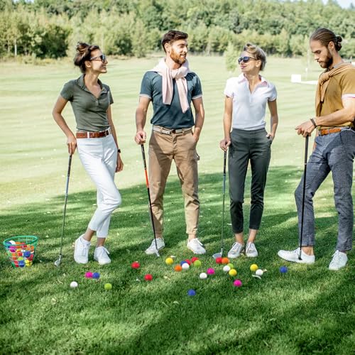 Junkin 80 Pcs Foam Golf Balls Practice Balls Realistic Feel and Flight Sport Training for Indoor or Outdoor Backyard Golf Training