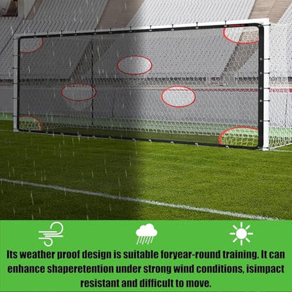 AKOZLIN Soccer Goal Target Net Soccer Shooting Training Aid with 7 Scoring Target Zones Soccer Field Nets Football Practice Training Equipment Accessory (Net Only) - size: 24x8FT