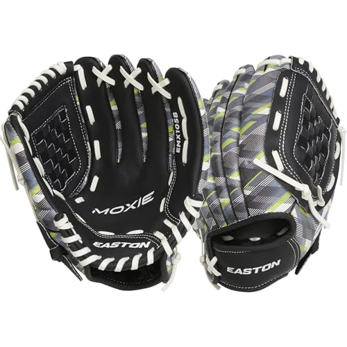 Easton | Moxie Youth Baseball Glove | Sizes 10.5" - 11" | Multiple Styles - color: Black, size: 10.5" | Ages 6-9