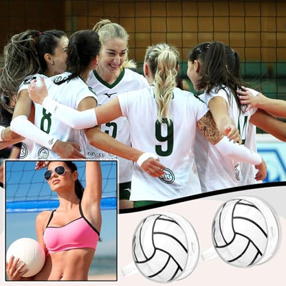 Reginary 12 Pcs Volleyball Cosmetic Bag Gifts Accessories for Makeup Bags Volleyball Clear PVC Cheer Case Toiletry Zipper Pouch Waterproof Travel Handbag Purses Organizer for Volleyball Team Gift - style: Volleyball