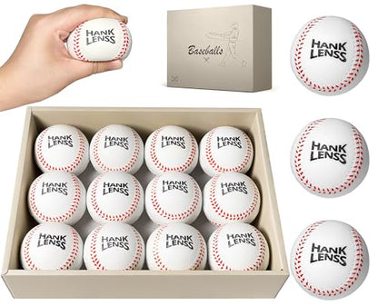 Soft Foam Baseballs for Kids - 12 Pack Practice Balls for Beginners - color: white