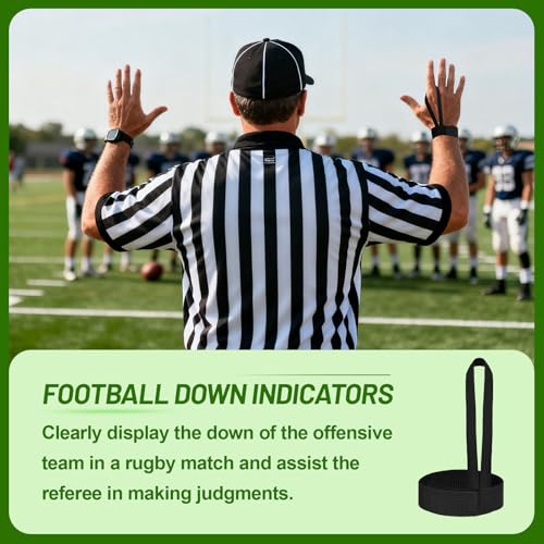 4PCS/8PCS Football Down Indicator Wristband, Durable Referee Wristband for Football Matches, Comfortable Officials Gear Essential Sports Accessories for Umpires Officiating Wear