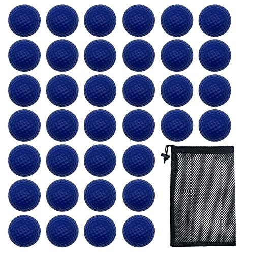 Dsmile 36 Pack Foam Golf Practice Balls Light Soft Elastic Training Multifunction Sport Balls - color: Blue*36