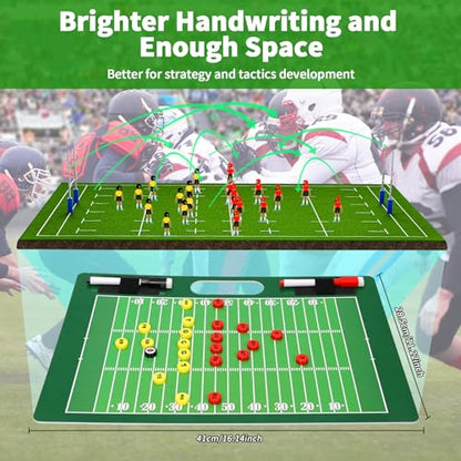 Magnetic Coach Marker Boards, Dry Erase Double-Sided Coach Lineup Clipboard, Coaches Gift, Fit for Basketball, Football, Soccer, Baseball - style: Football