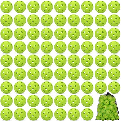 Coopay 20/40/80 Pack Mini Plastic Practice Baseballs, 1.65inch Small Soft Training Balls with Drawstring Bag for Baseball Hitting, Pitching & Batting Training, Indoor & Outdoor - color: Green, style: 80 Pack