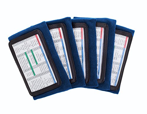 WristCoaches Football Play Wristbands - 5 Pack Youth Quarterback Gear - Wristband Playbook - Softball, Baseball & Soccer Wristbands - Adult Size - Male Athletes - color: Navy