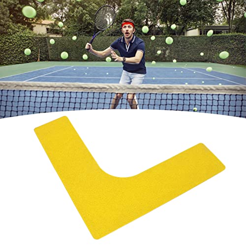 10 PCS Durably Tennis Court Line Boundary Markers with Right Angle Plane Landmark, Sunscreen, for Football Badminton and Other Games (Yellow)