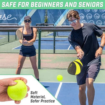 GoSports GS 40 Q-Foam Pickleballs - Quiet Foam Balls for Indoor or Outdoor Practice - 12 Pack